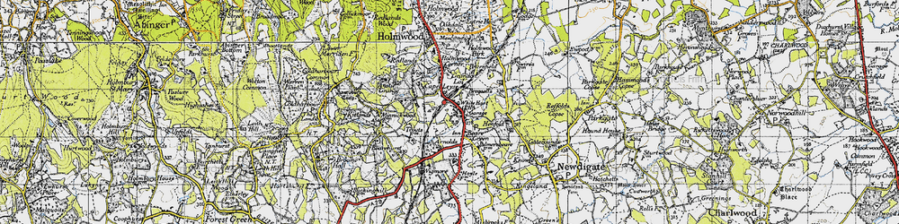 Old map of Beare Green in 1940