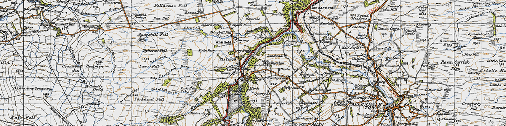 Old map of Bearsbridge in 1947