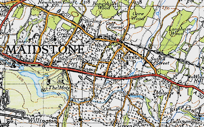 Old map of Bearsted in 1946