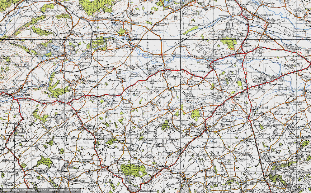 Old Map of Bearwood, 1947 in 1947