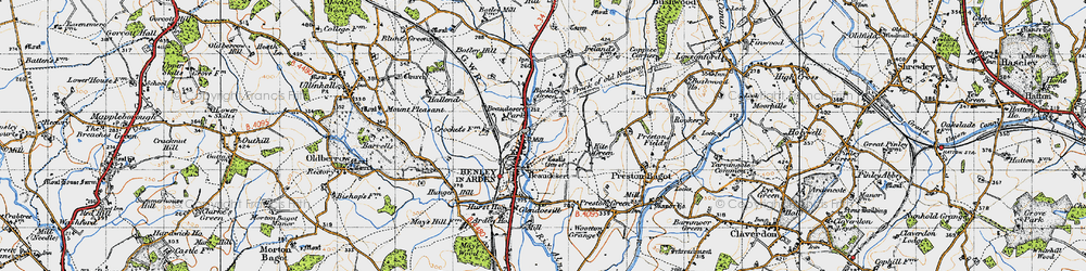 Old map of Beaudesert Park in 1947