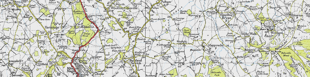 Old map of Beaulieu Wood in 1945