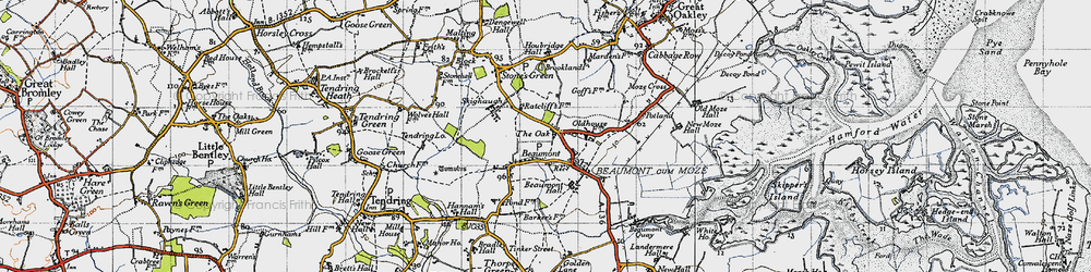 Old map of Beaumont in 1946
