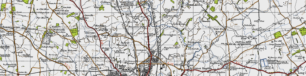 Old map of Beaumont Hill in 1947
