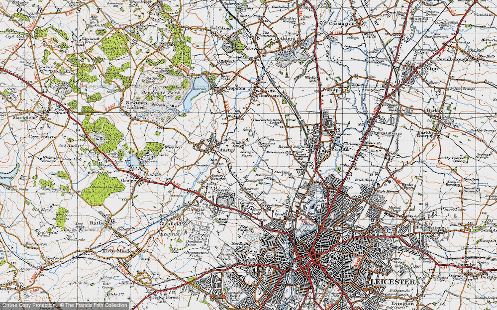 Old Map of Beaumont Leys, 1946 in 1946