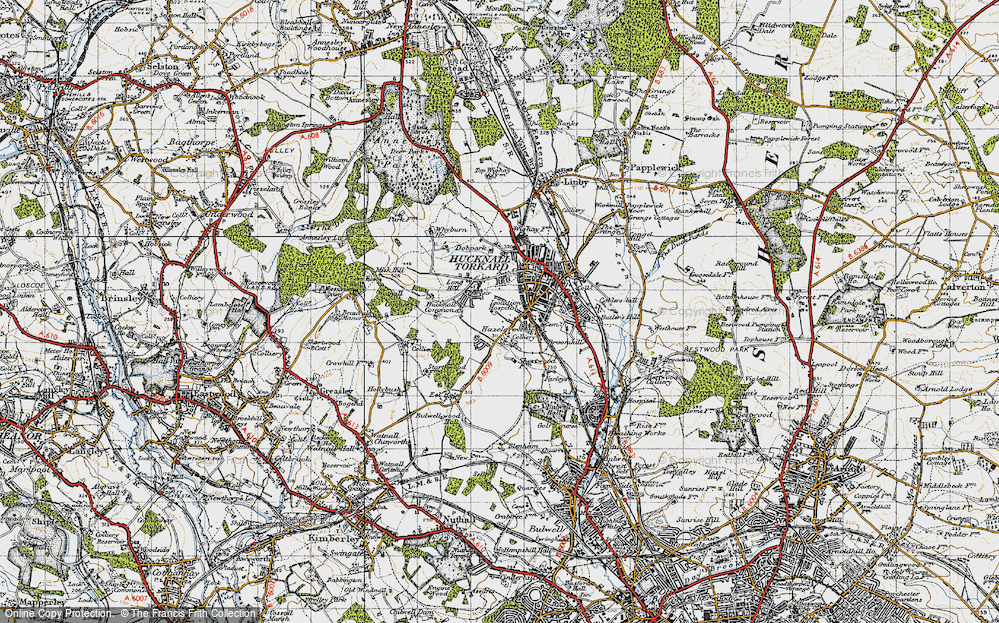 Old Map of Beauvale, 1946 in 1946