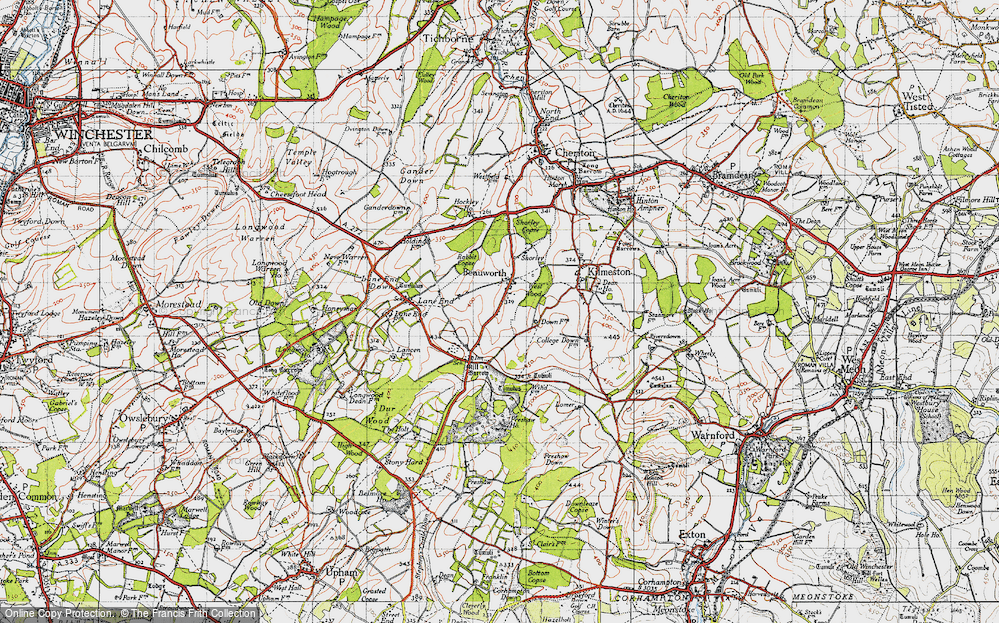Old Map of Beauworth, 1945 in 1945