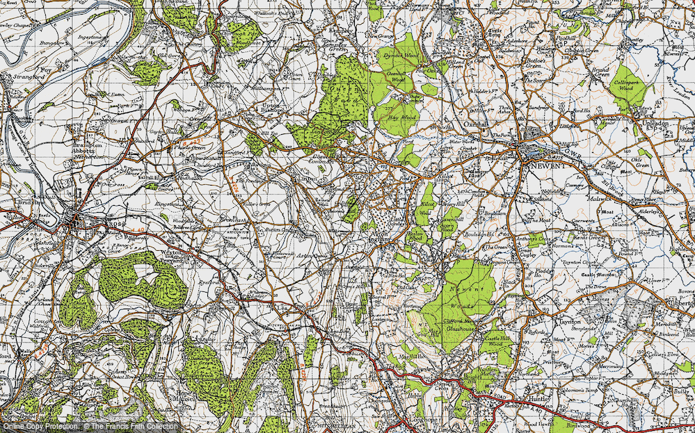 Old Map of Beavan's Hill, 1947 in 1947