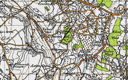 Old map of Beavan's Hill in 1947