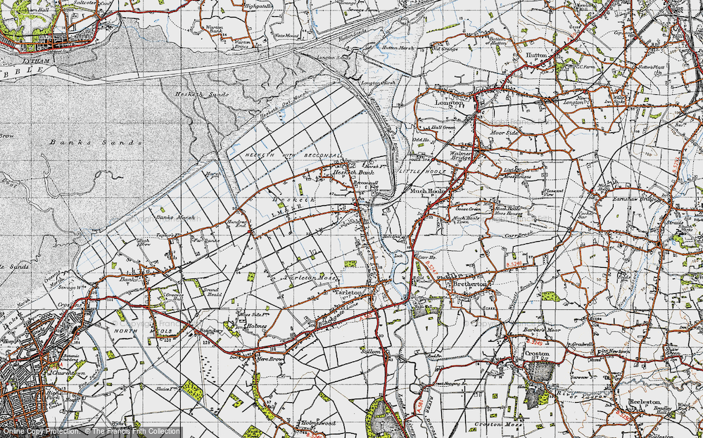 Old Map of Becconsall, 1947 in 1947
