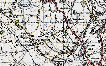 Old map of Beck Bottom in 1947