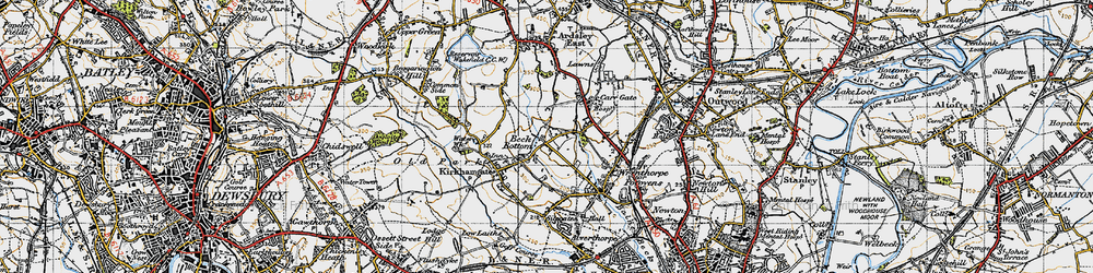 Old map of Beck Bottom in 1947