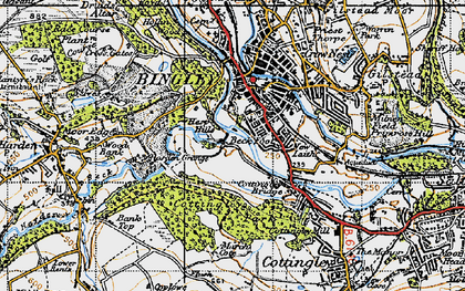 Old map of Wood Bank in 1947