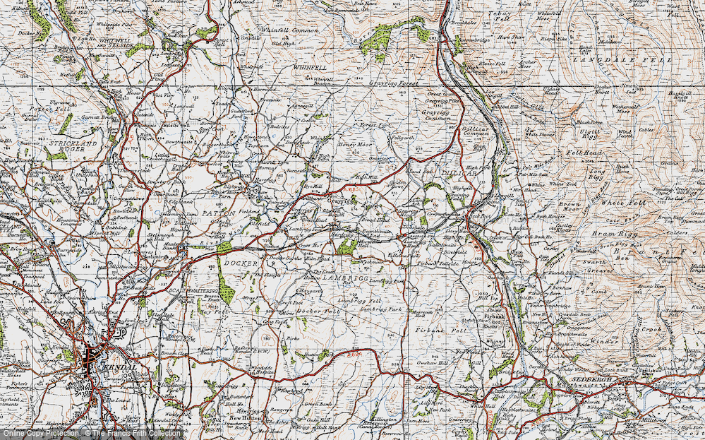Old Map of Historic Map covering Beanthwaite End in 1947