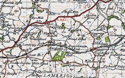 Old map of Beck Houses in 1947
