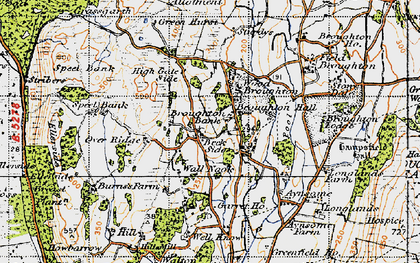 Old map of Wood Broughton in 1947