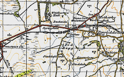 Old map of Beckces in 1947