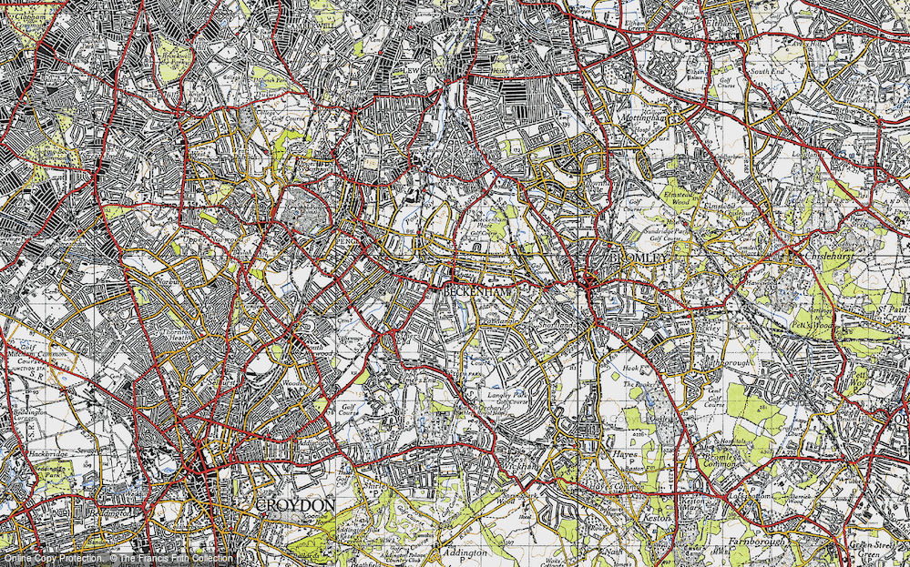 Old Map of Beckenham, 1946 in 1946
