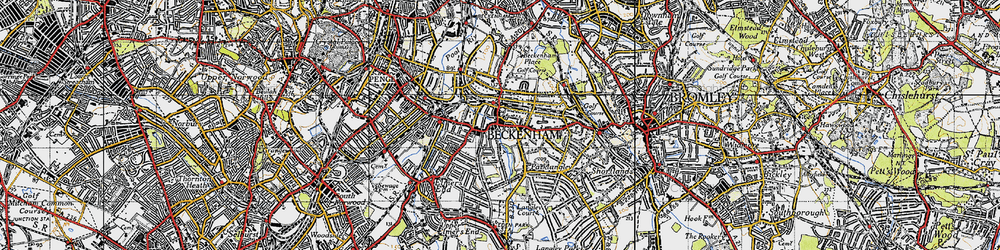 Old map of Beckenham in 1946