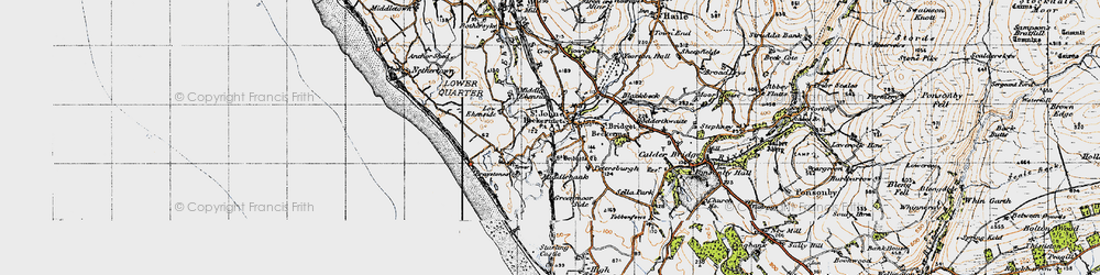 Old map of Beckermet in 1947