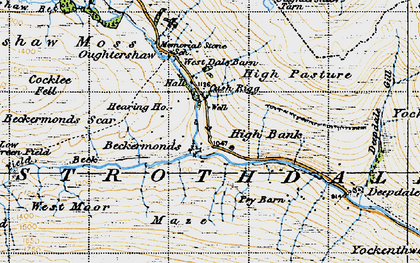 Old map of Beckermonds in 1947