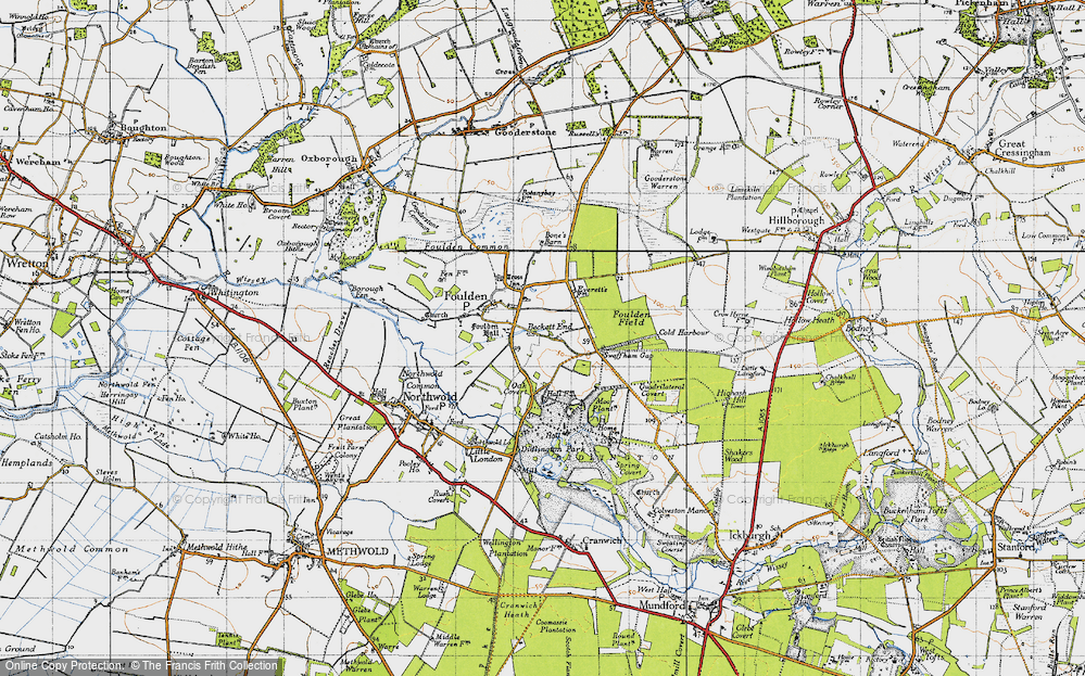 Old Map of Beckett End, 1946 in 1946