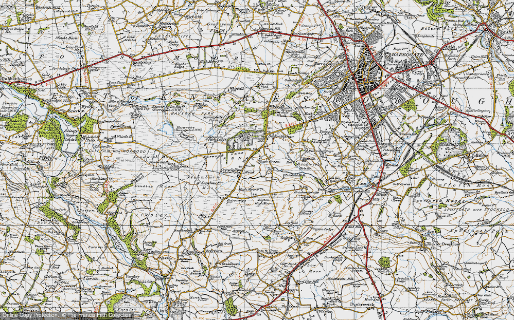 Old Map of Beckwithshaw, 1947 in 1947