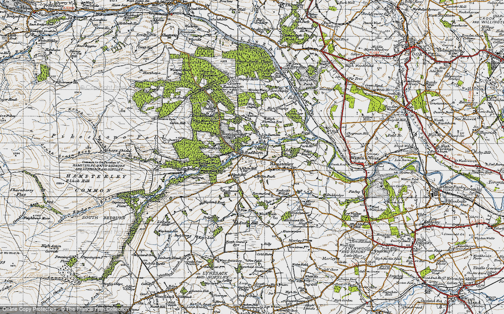 Old Map of Bedburn, 1947 in 1947