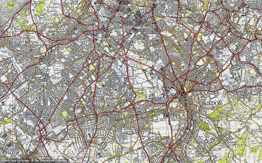 Old Map of Beddington Corner, 1945 in 1945