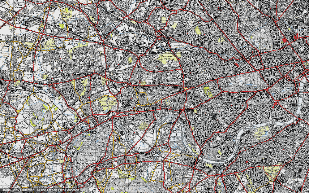 Old Map of Bedford Park, 1945 in 1945