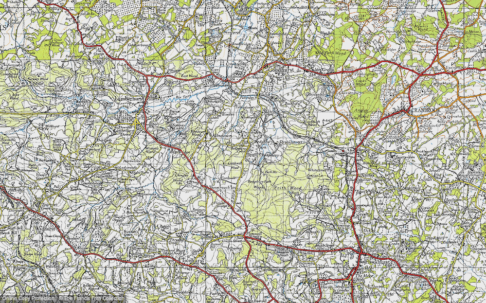 Old Map of Bedgebury Cross, 1940 in 1940