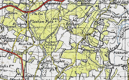 Old map of Brinkwells in 1940