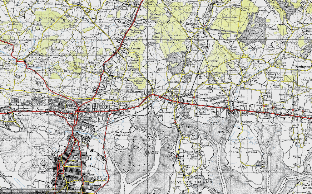 Old Map of Bedhampton, 1945 in 1945