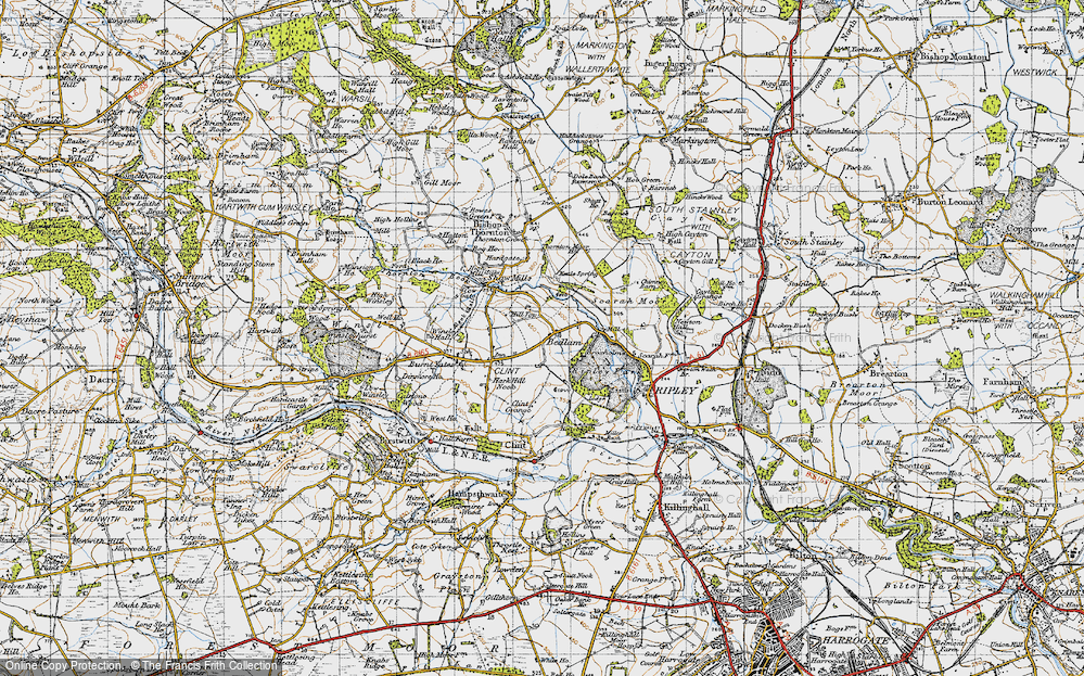 Old Map of Bedlam, 1947 in 1947