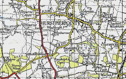 Old map of Locks Green Fm in 1940