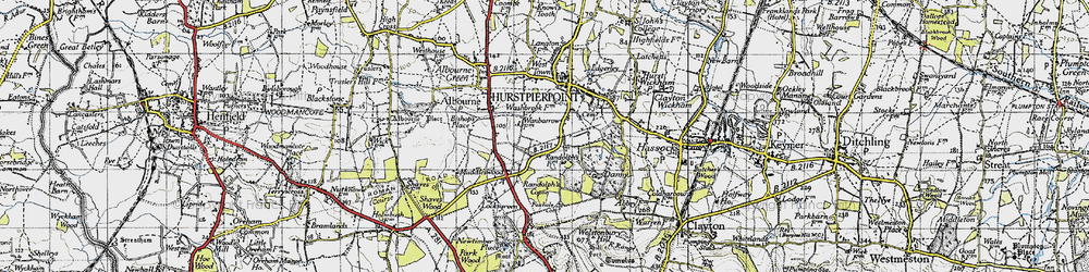 Old map of Locks Green Fm in 1940