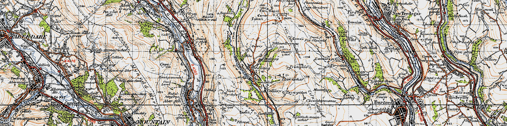 Old map of Blaen-nant-wen in 1947