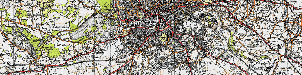 Old map of Bedminster in 1946
