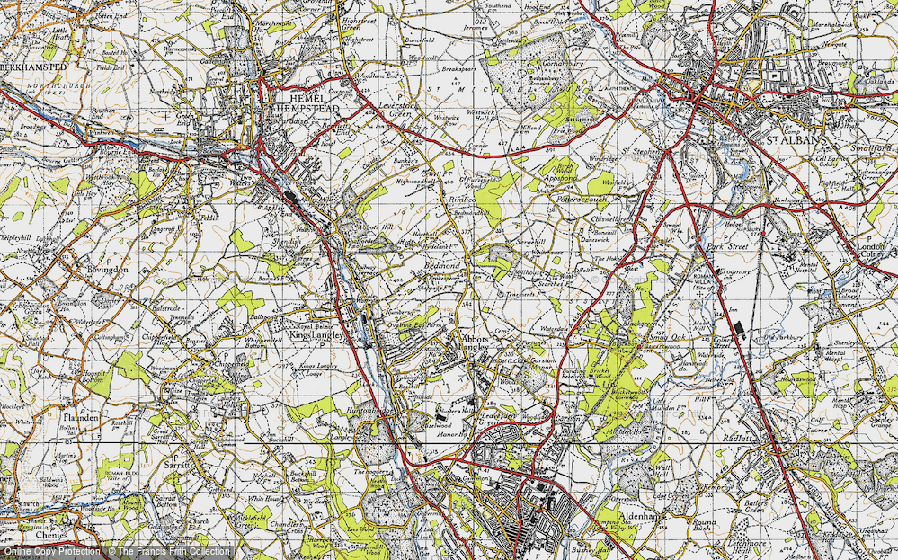 Old Map of Bedmond, 1946 in 1946