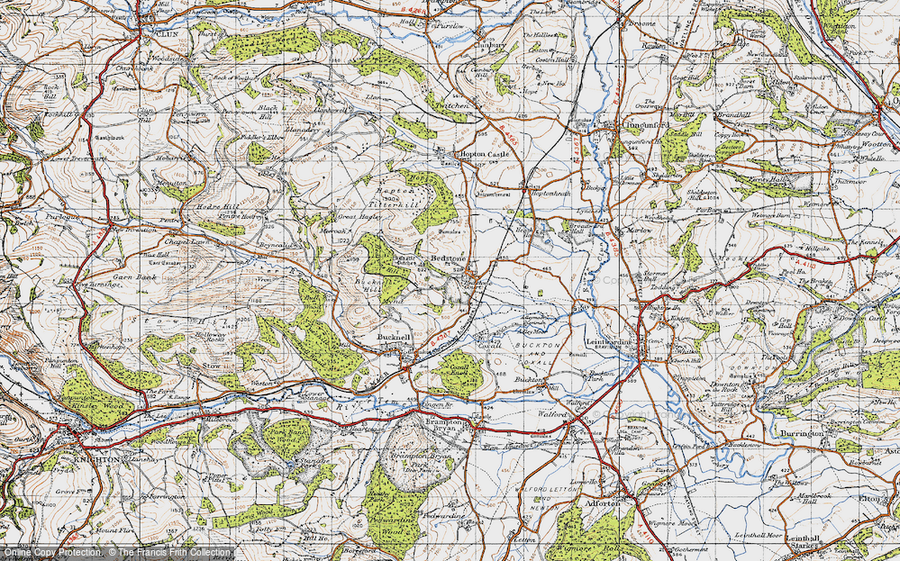 Old Map of Bedstone, 1947 in 1947