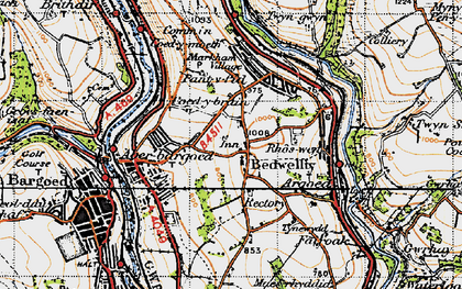 Old map of Bedwellty in 1947