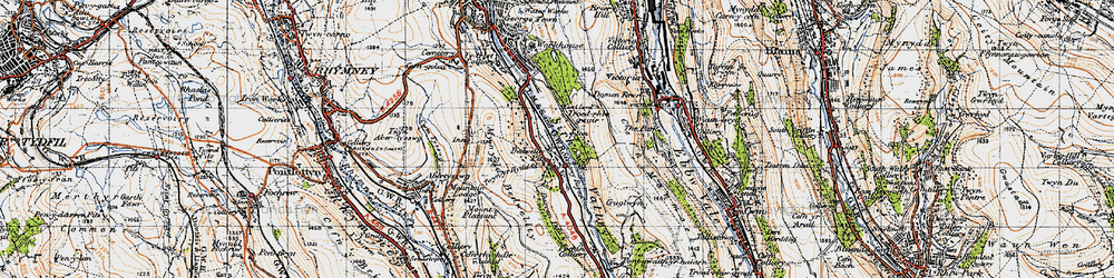 Old map of Bedwellty Pits in 1947