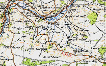 Old map of Bedwlwyn in 1947