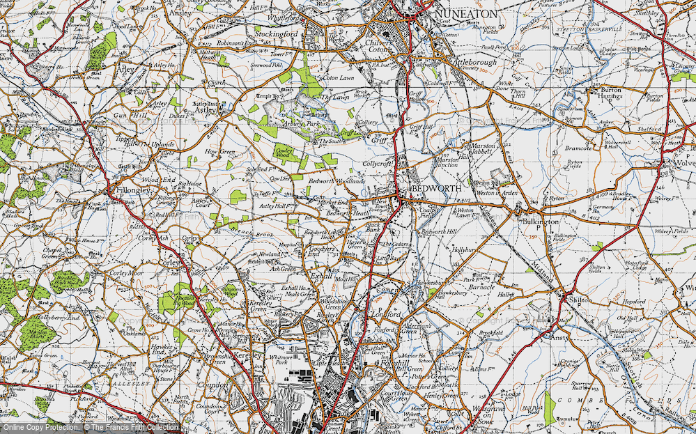 Old Map of Bedworth Heath, 1946 in 1946