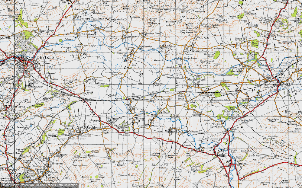 Old Map of Beechingstoke, 1940 in 1940