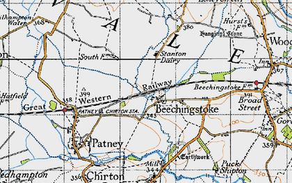 Old map of Beechingstoke in 1940