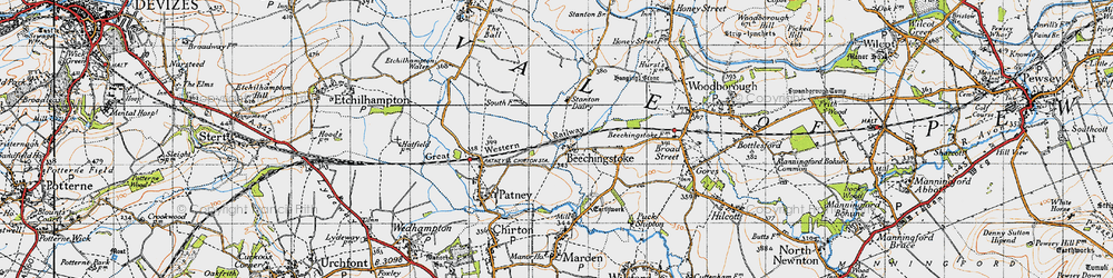Old map of Beechingstoke in 1940