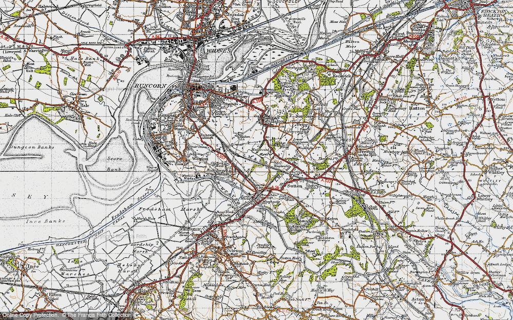 Old Map of Beechwood, 1947 in 1947