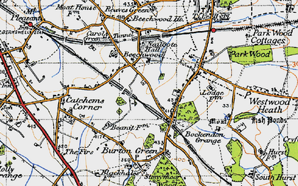 Old map of Beechwood in 1947