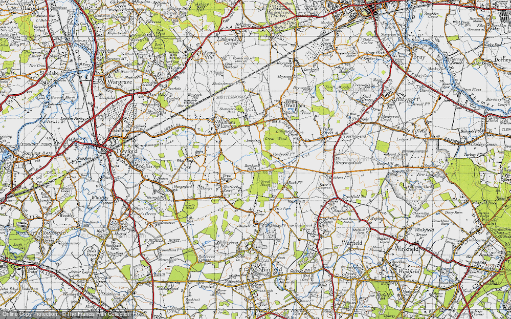Old Map of Beenham's Heath, 1947 in 1947